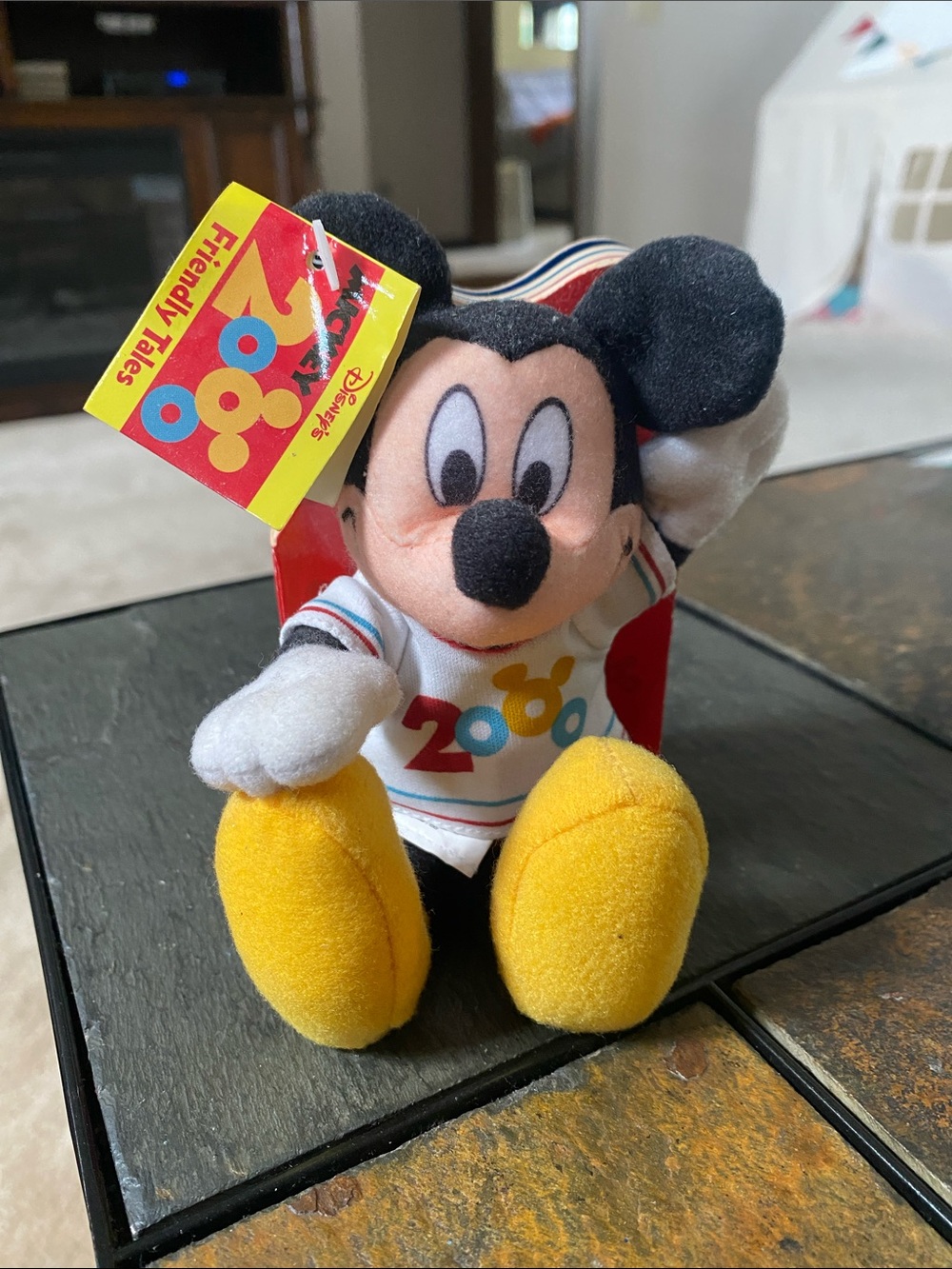 Vintage Disney Mickey Mouse 2000 Plush and board book millennium friendly tales